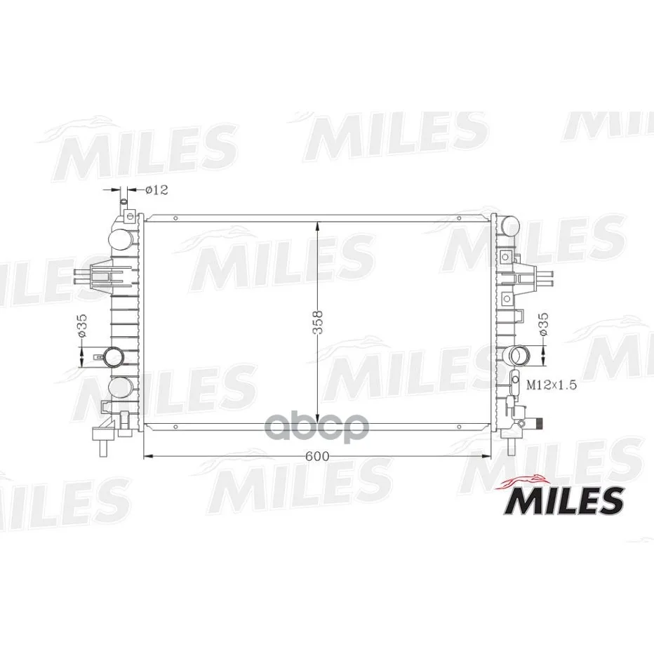 Радиатор Opel Astra H 1.6/1.8 04- Miles Acrm031 Miles арт. ACRM031