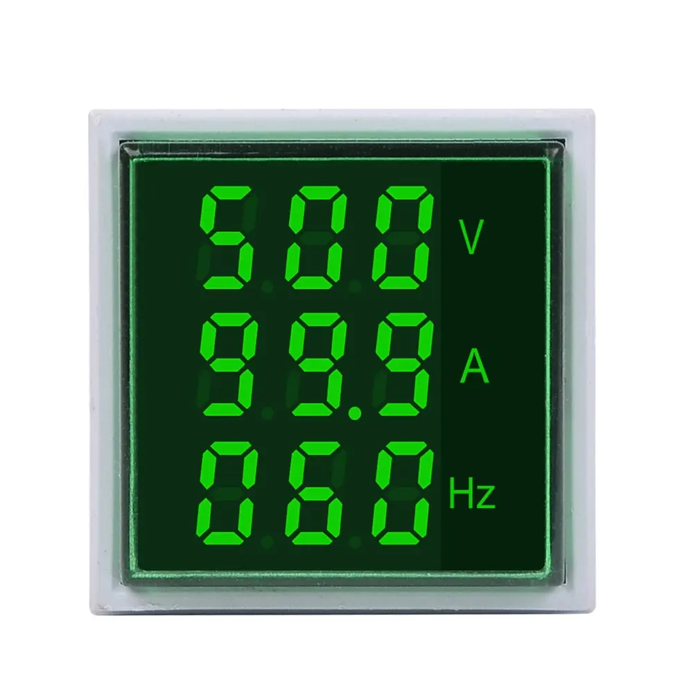 SINOTIMER ST17VAH 22 мм квадратный светодиодный индикатор, цифровой измеритель напряжения, измеритель частоты тока, сигнальные огни, комбинированный измеритель, тестер
