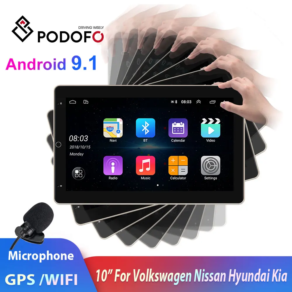 Podofo 2din автомобильный Радио GPS Android мультимедийный плеер Универсальный Авторадио