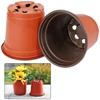 100Pcs Flowerpot Plastic Grow Box Fall Resistant Tray For Home Garden Plants Nursery Cup Transplant Flower Plant Pots 2