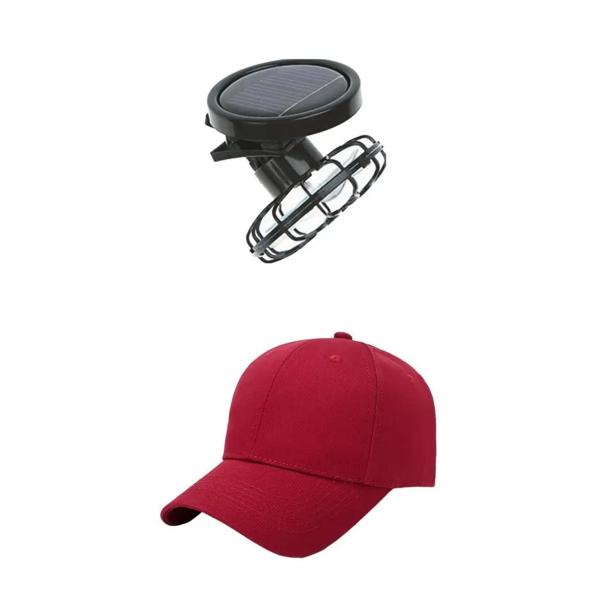 Clip-on Hat Mini Solar Powered Fan with Cap for Camping Fishing Portable B Clip-on Hat Mini Solar Powered Fan with Cap for Camping Fishing Portable B
