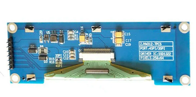 7Pin 3,3 V/5 V 3,12 дюймов OLED дисплей модуль SPI интерфейс 25664 OLED экран SSD1322 серийный экран