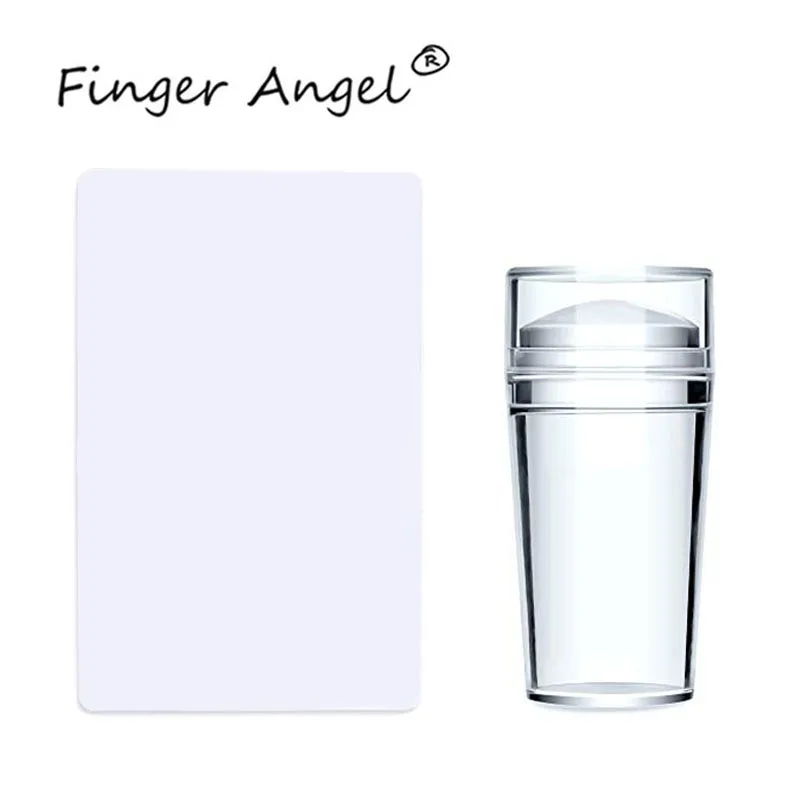 Finger Angel 4 шт. 6*12 см ногтей штамп пластины Хэллоуин стиль сахар/Череп/Тыква Лампа изображение с белым держателем+ 1 шт прозрачный штамп# F14