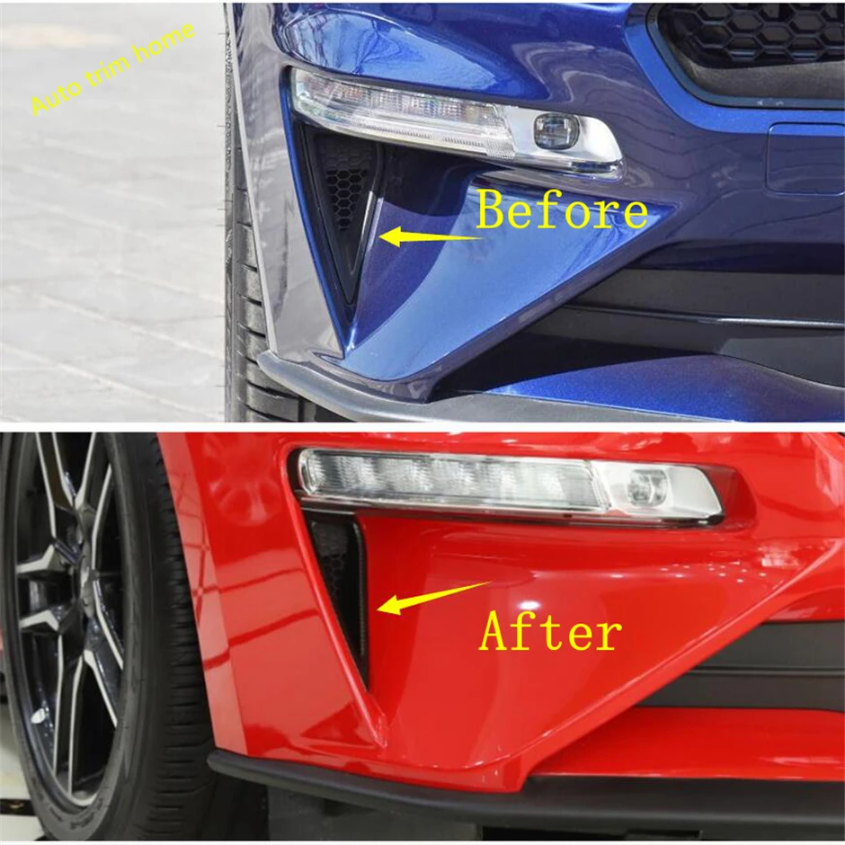 Lapetus передние дневные ходовые огни, дневные фары, Накладка для Ford Mustang ABS углеродное волокно, автомобильные аксессуары