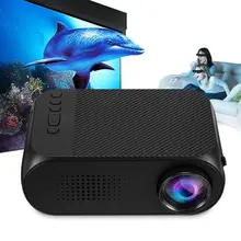 Горячая мини YG320 домашний кинотеатр AV/HDMI Поддержка tf-карты проектор ЕС разъем