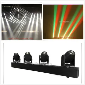 

E-(4/lot)+fly case Pro Dj Disco Event Light Led Beam 4X10W RGBW 4in1 or White Color LED 4 Heads DMX Sharpy DJ Beam Bar Moving Head Stage Lights Equipment Set