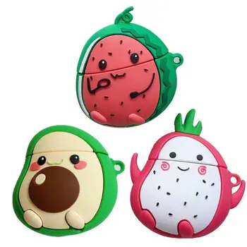 

Cute Fruit Pattern Protective Case Anti-slip Silicone Cover for Airpods 1/2 Earphones Box Accessories