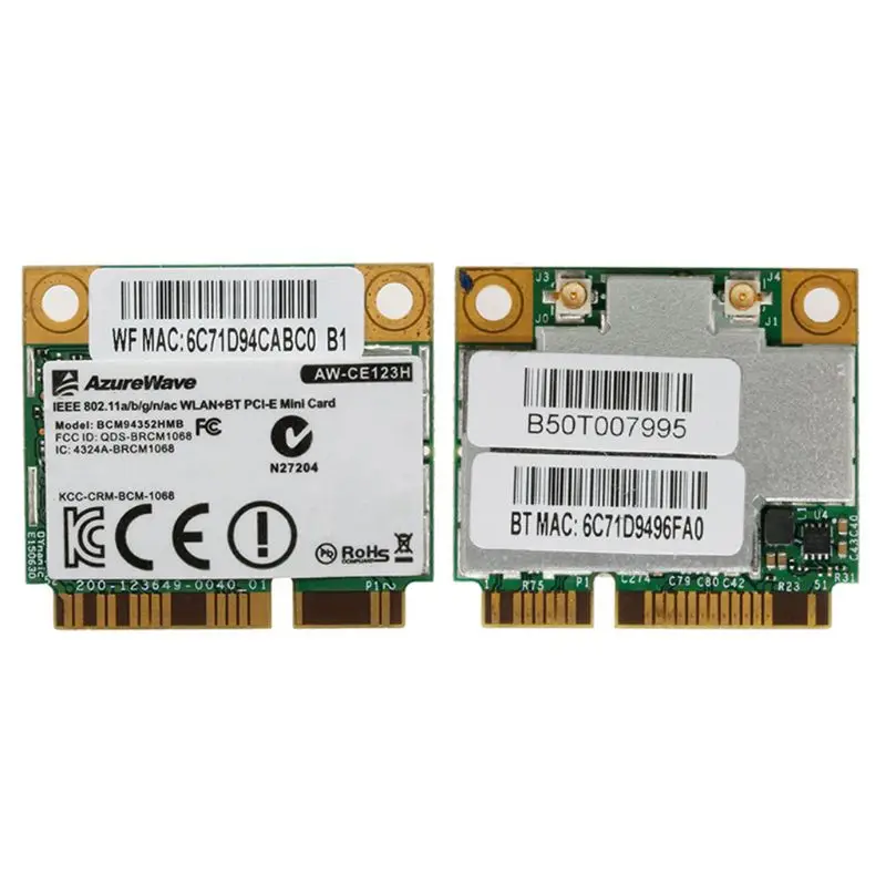 BCM94352HMB AW-CE123H 802.11ac 867 Мбит/с 2,4/5G Bluetooth 4,0 Wi-Fi Беспроводной карты X3UB