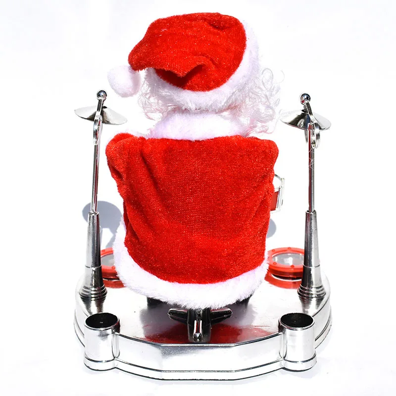 Рождественская электронная Музыкальная кукла Санта Клаус пение музыкальные пьесы на фортепиано гитара барабанные дома Рождественские вечерние украшения подарки