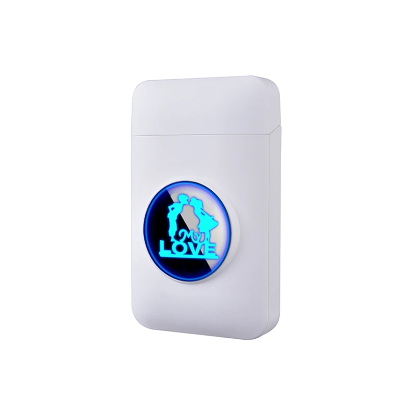 White no Lighter Портсигар с электронной зажигалкой заказной портсигар USB зарядка аксессуары для курения водонепроницаемые технологичные устройства - Цвет: White no Lighter