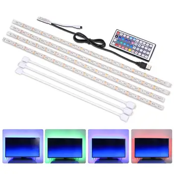 

5050 SMD LED Strip Light Remote Controller Adapter 4 Strips For Party US
