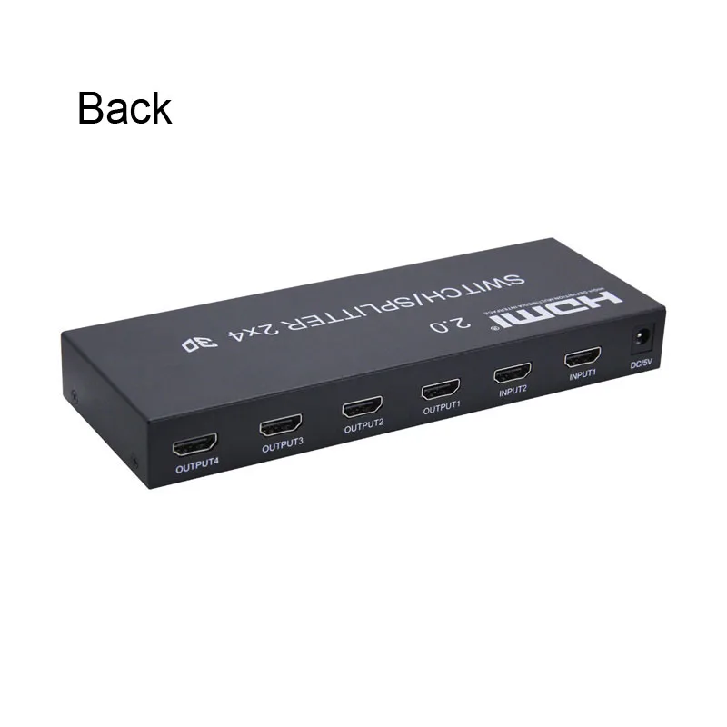 HDMI 2,0 2x4 сплиттер переключателя 3D 4K HDMI сплиттер переключателя SPDIF аудио поддержка 4 K/60Hz может уменьшить выход для 4K 1080P ПК к телевизору