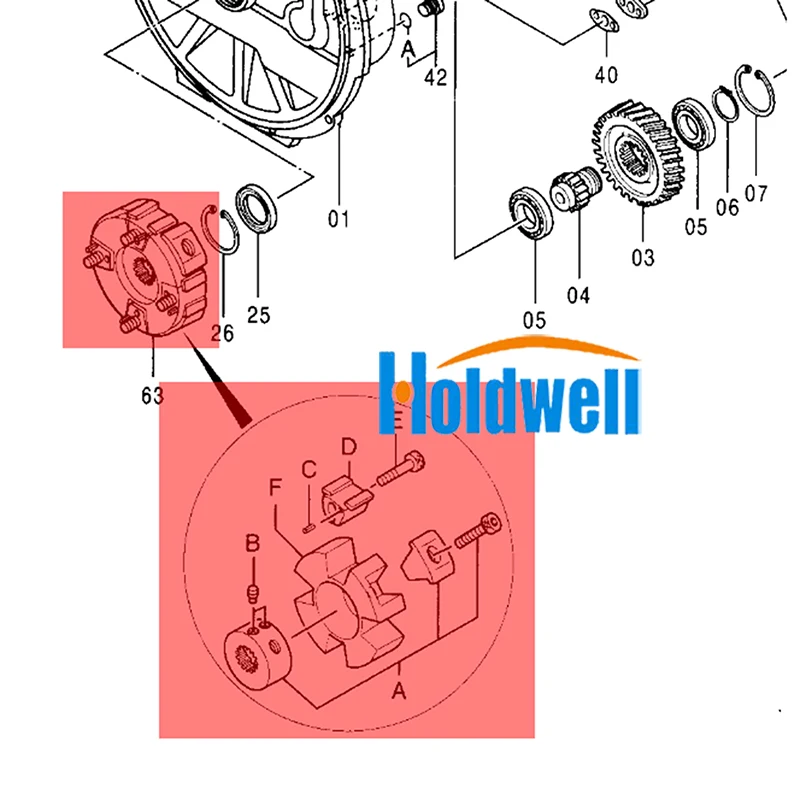Holdwell соединение в сборе 4314298 для экскаватора Hitachi EX220-3 EX230-5 EX270-5 EX280H-5 HR1200SG