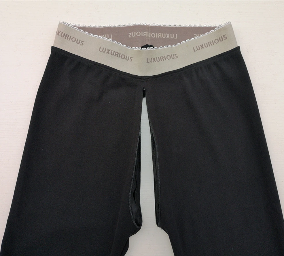 Outdoor Sex Pants With Holes Women Sexy Clothes Open Croch Crotchless Pants Hidden Zippers Ladies High Waist Trousers Leggings women crotchless shorts