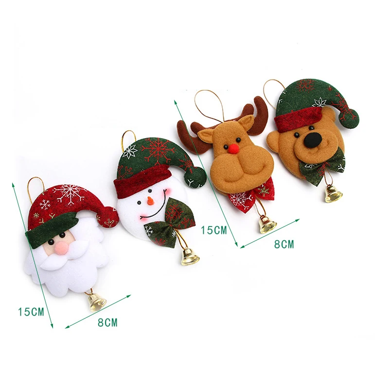 Рождественские детские игрушки куклы Санта Клаус снеговика Рождественская игрушка подвесной орнамент вечерние подарки Лось украшение для медвежонка реквизит 1/4 штуки в комплекте