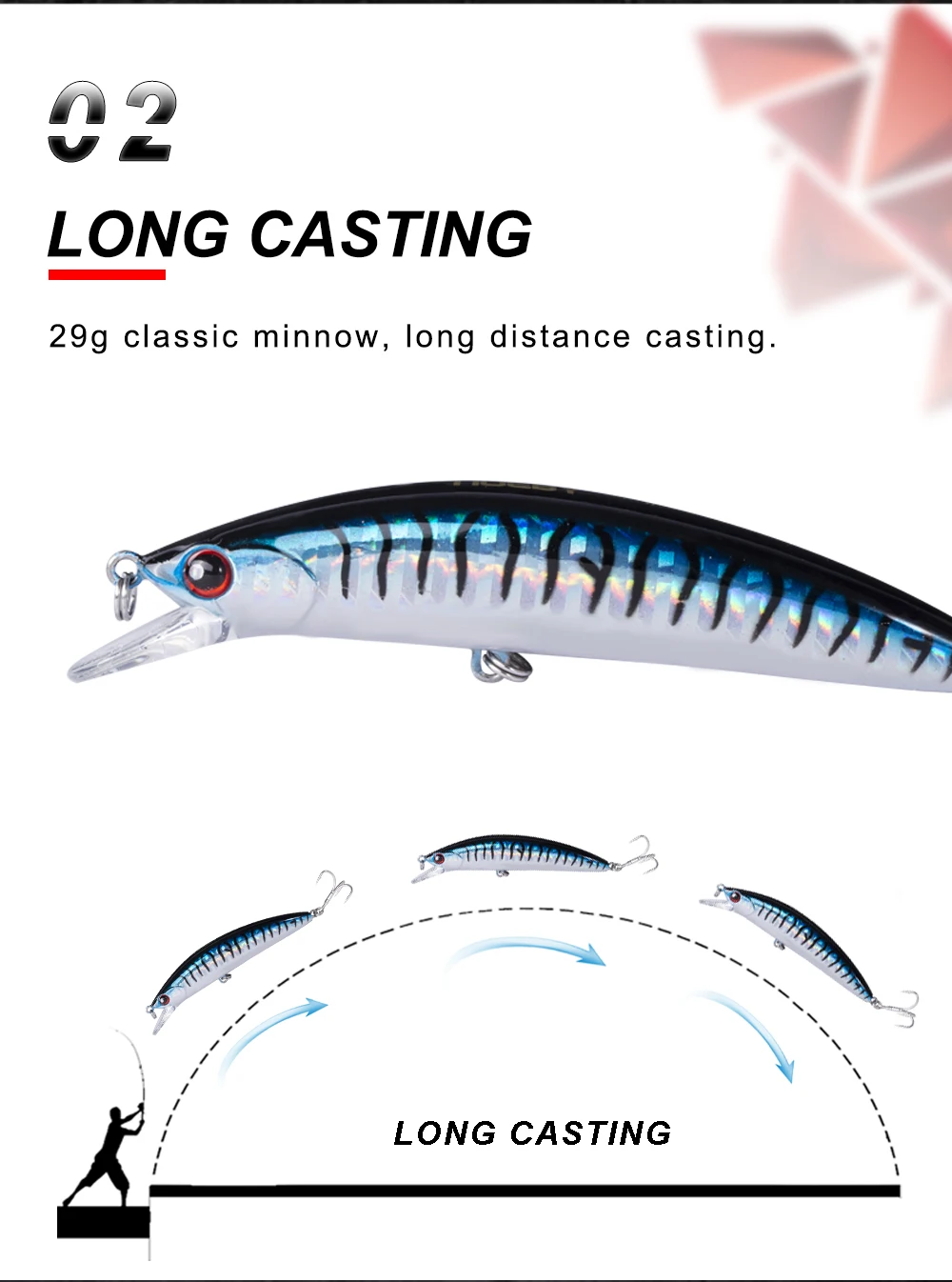 NOEBY новые тонущие приманки Minnow 90 мм 29 г, пластиковые рыболовные воблер, твердая наживки плавающие наживки, искусственные морские приманки