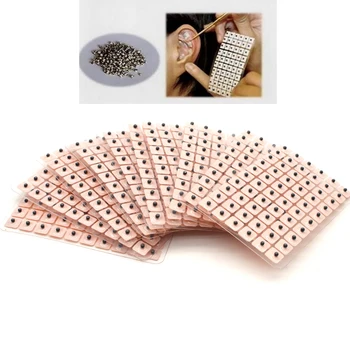 

600Pcs/lot Magnets Plated Seeds Sticker Paste Bean Ear massage seed for Acupoint Therapy Auricular Acupuncture D089