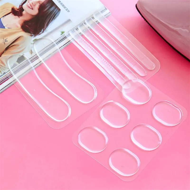 Shoe Insoles Heel Protector Pads Cushion Insole 6pcs/Pack Clear Insert Pad Insole High quality Fashion Silicone Gel Heel Cushion protector Shoe