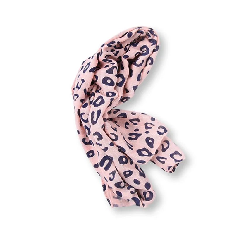 

Children Girls Scarf Personality Scarf Cotton And Linen Leopard-print Warm Scarf For Winter