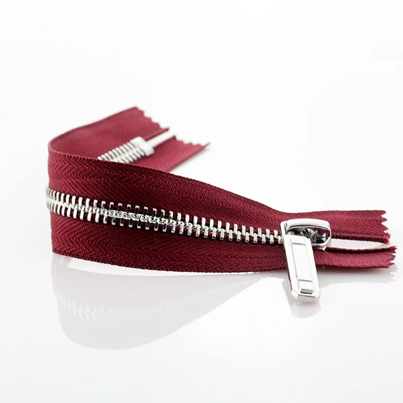 Winered 1/2 шт 8#20 см Металлические молнии серебряные зубы закрытые молнии для шитья карман одежда мешковатые юбки молнии Сделай Сам одежда аксессуары - Цвет: Winered