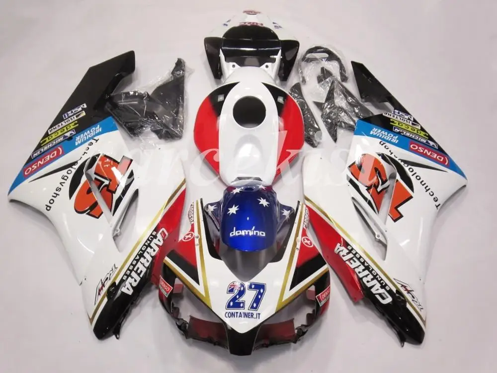 Лидер продаж литьевая Форма ABS полный обтекатель комплект Подходит для Honda CBR1000RR 04 05 2004 2005 Кузов Набор на заказ желтый черный - Цвет: Red Black White