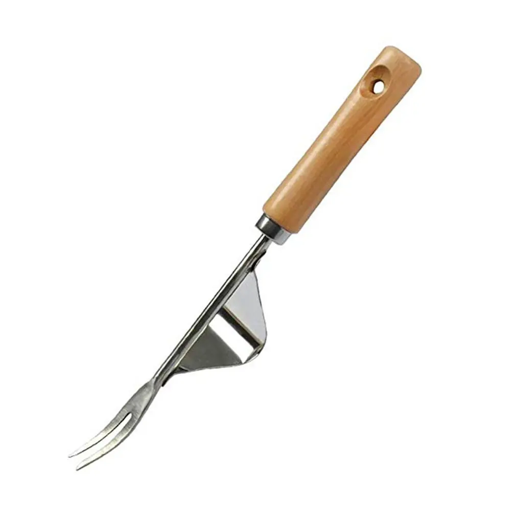 Коричневый Multifunctional Stainless Steel Puller Weeding Tool Nursery Fork Sapling Transplant Shovel Seedling Transplanting Shovel - Цвет: Коричневый
