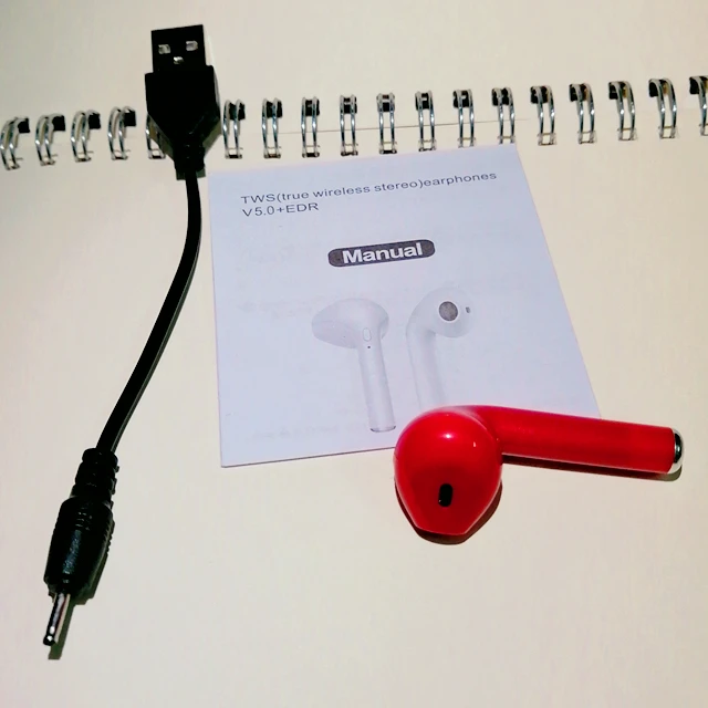 Red Singly I7s Tws беспроводные наушники Bluetooth 5,0 наушники с микрофоном зарядная коробка Спортивная гарнитура стиль для Bluetooth смартфона - Цвет: Red Singly