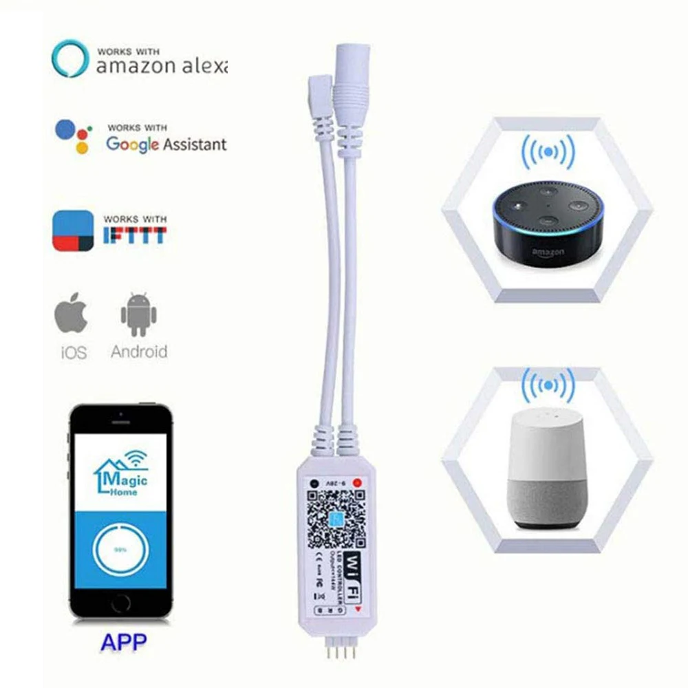 WiFi беспроводной светодиодный контроллер IR 21 ключ для 5050/3528 RGB/RGBWW светодиодные