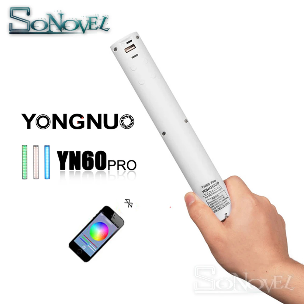 Светодиодная лампа YONGNUO YN60 Pro 3200 5500K RGB со встроенным аккумулятором 5200 мА ·