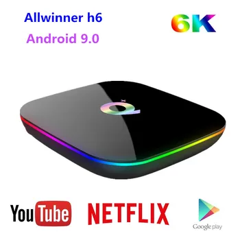 

Q Plus Smart TV Box Android 9.0 TV Box 4GB RAM 32GB/64G ROM Quad Core H.265 USB3.0 2.4G WiFi Set Top Box 4K TVBOX