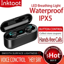 Беспроводные bluetooth наушники для android iOS, шумоподавление, bluetooth, настоящие беспроводные наушники 5,0, спортивные, для бега, водонепроницаемые