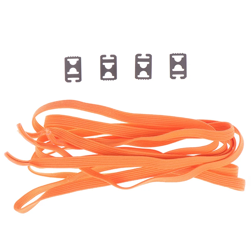 Orange Новое поступление, 1 пара новых эластичных лент 105 см без галстука, шнурки для ленивых, эластичный резиновый шнурок с пряжкой - Цвет: Orange