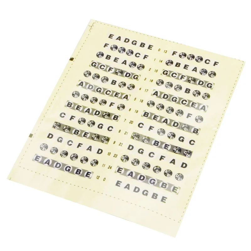 Гитарный гриф Note Lable наклейки Лада карта узнать шеи Примечание|Детали и