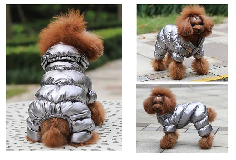 Роскошный зимний комбинезон для собак теплое пальто для собаки щенок чихуахуа одежда наряд для собак Теплый комбинезон зимняя одежда для собак