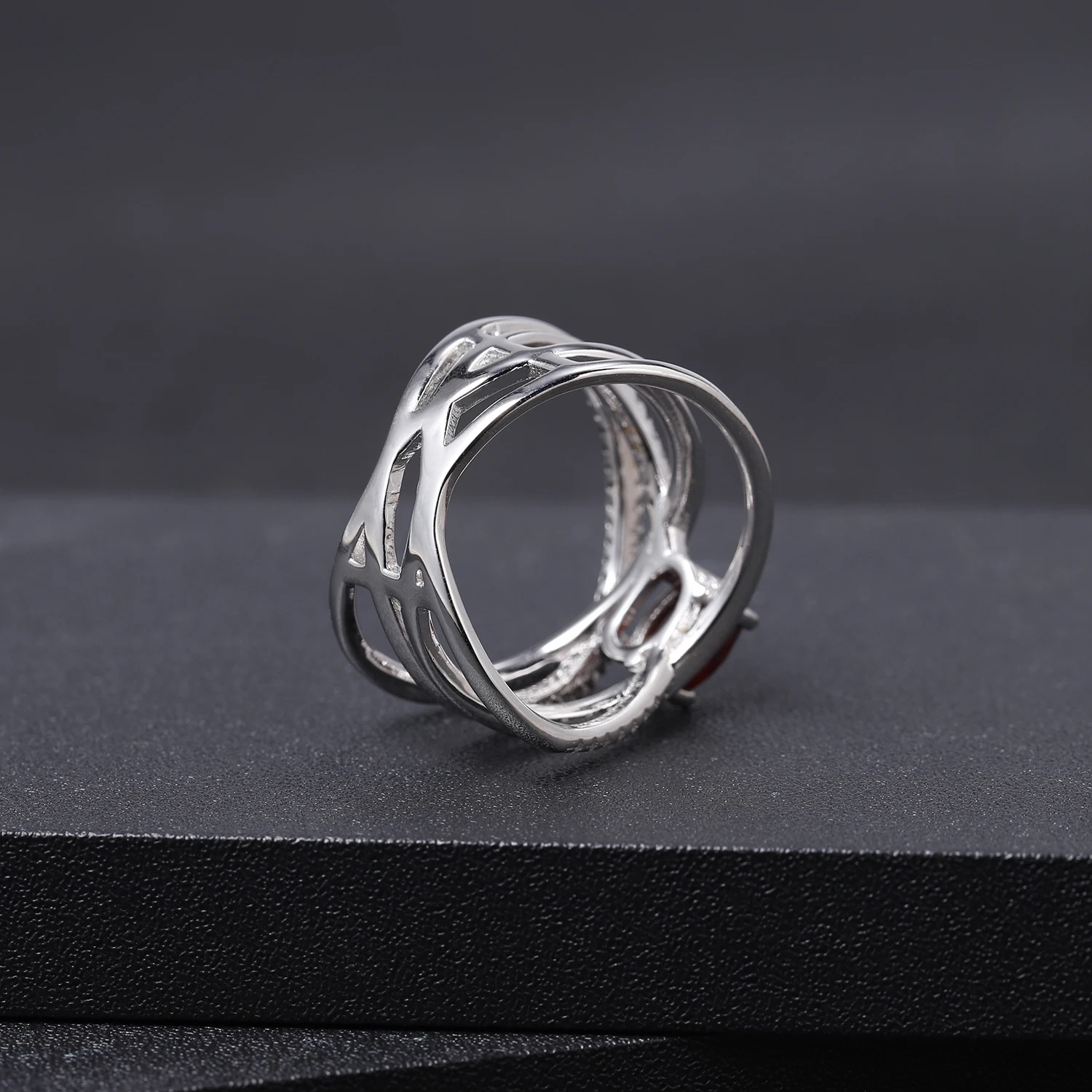 GEM'S BALLET 0.95Ct Овальный натуральный красный гранат кольцо 925 пробы серебро классический крест драгоценный камень кольцо для женщин Свадебные ювелирные изделия