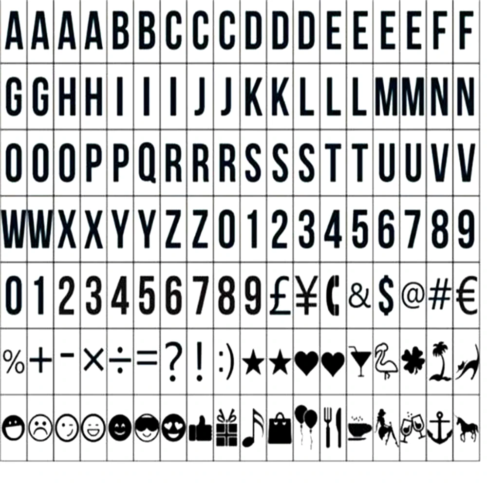 Black letter symbol Светильник для кинотеатра с буквами для формата А4, А5, светильник для кинотеатра, коробка с черными красочными буквами и вывесками, открытки для рукоделия, бара, Letrero, домашний декор - Испускаемый цвет: Black letter symbol