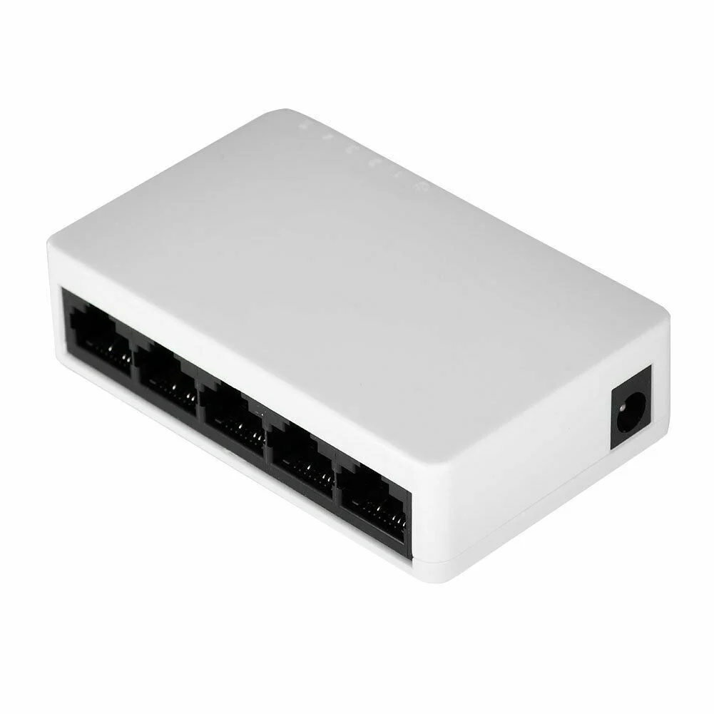 Полный полудуплексный Ethernet коммутатор концентратор сплиттер 100 Мбит самоадаптивный 5 порт LAN Мини Сеть универсальный настенный, для дома Настольный