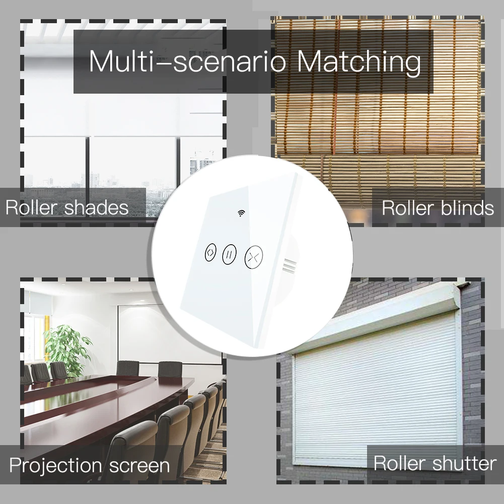 WiFi Smart Curtain Blind Switch for Electric Motorized Tuya Curtain Roller Shutter Works with Alexa Echo Google Home Smart Home
