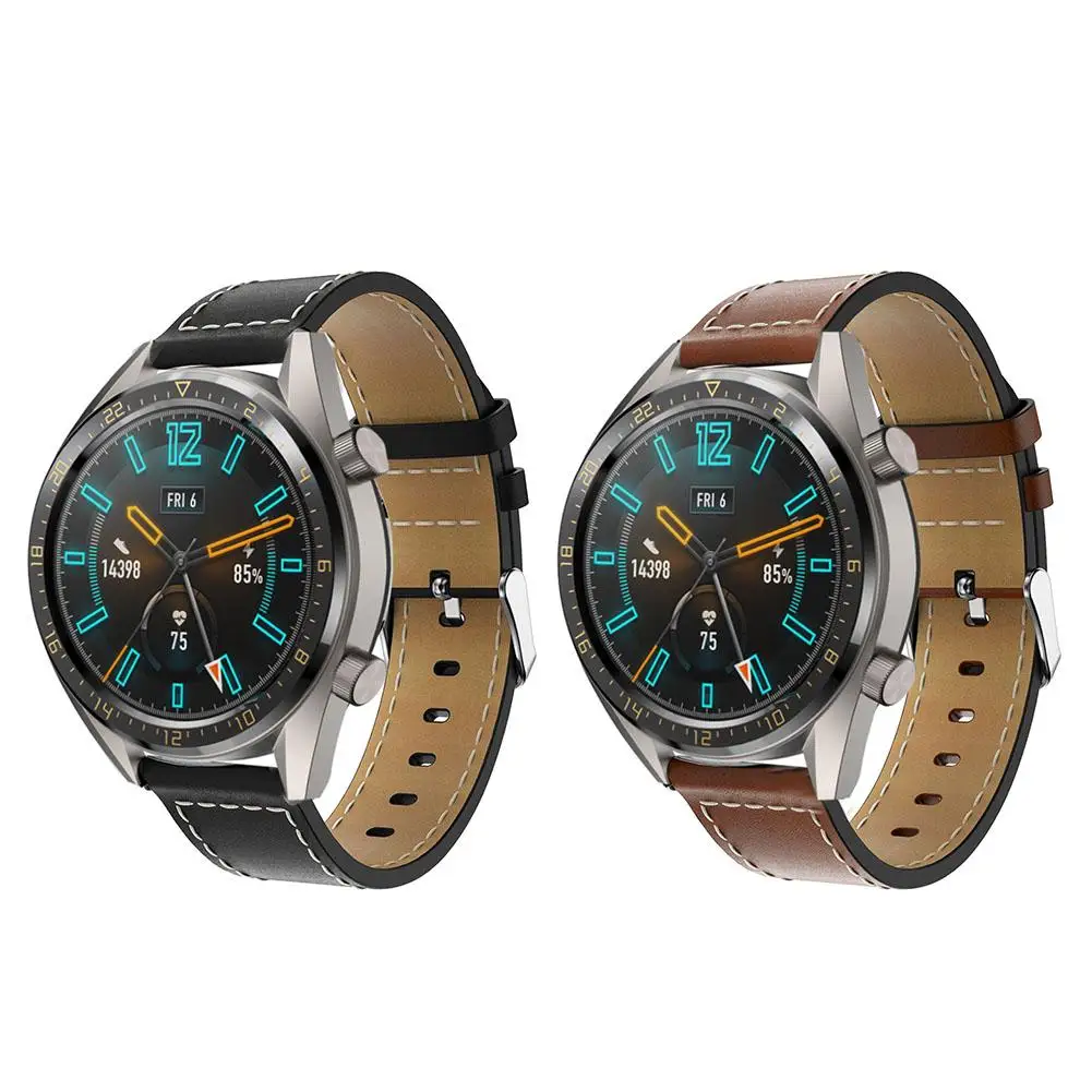 

22mm Soft Faux Leather Smart Watch Band Wrist Strap Replacement for Huawei GT Soft Faux Leather Smart Watch Band