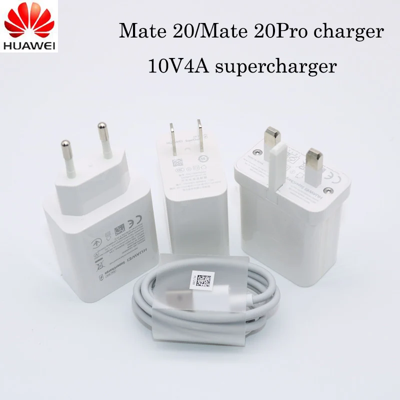 huawei зарядите зарядное устройство Коврики 20 pro RS P20 P30 pro суперзарядка 10V 4A 40W адаптер Honor Magic 2 вида 20