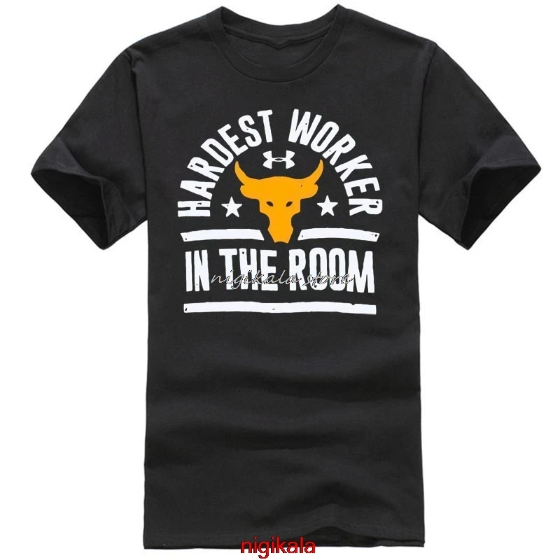 

Limited Project Rock Hardest Worker Logo Design Mens T-Shirt Size S-5XL male teeshirt summer top tees man brand tee-shirt