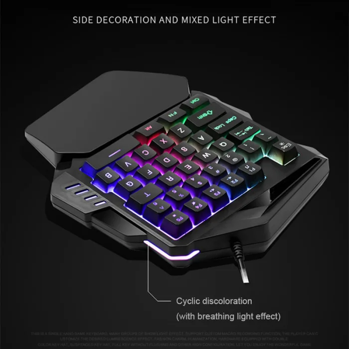 Проводная Механическая мини-игровая клавиатура с одной рукой для видеоигр NC99