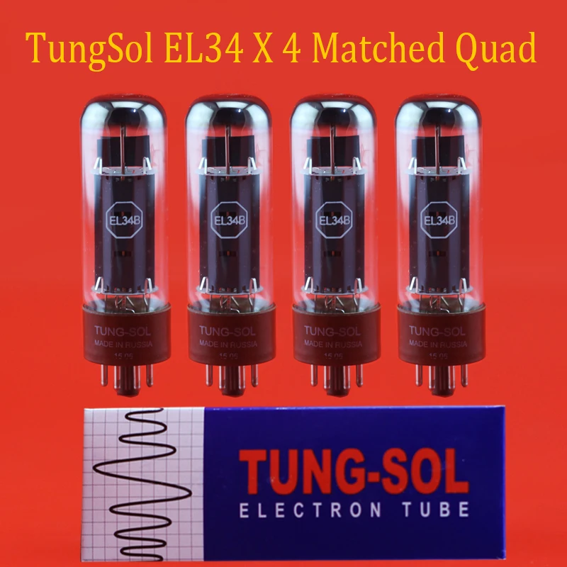 4 шт. Tung-sol EL34B вакуумный трубчатый клапан совпадающий Quad аксессуары Repalce Psvane Mullard JJ shuguang EL34/6CA7
