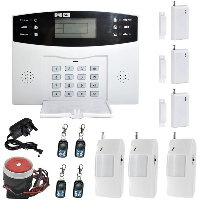 

Burglar Alarm System LCD Wireless GSM Auto Sensor Motion Home Security Kits Door Window Detector New Arrival