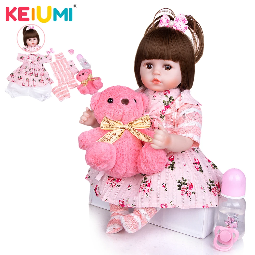 KEIUMI Reborn Baby Doll горячая Распродажа кукла для девочек Мягкая тела детей 18 &quot45 см Boneca