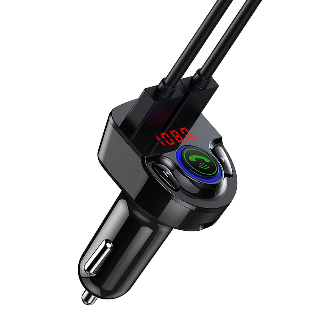 Bluetooth 4,2, беспроводной автомобильный комплект, mp3-плеер, fm-передатчик, радио с громкой связью, двойной Usb зарядкой, 3.4a, Автомобильный MP3-плеер# Zer