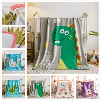 

New Cute Cartoon Children Wool Blanket Double Thickening Flannel Home Textile Plush Fleece Blanket Soft Warm Household Blanket