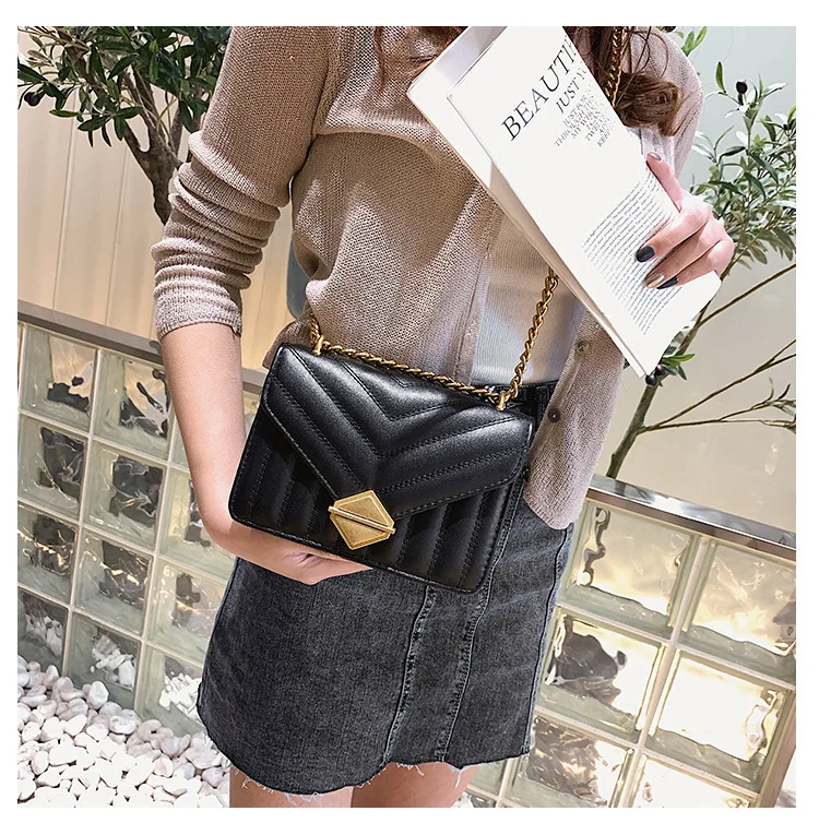 Bolsos Mujer Bolsas Feminina Sense универсальная сумка на цепочке Ins на одно плечо Маленькая квадратная Женская стильная