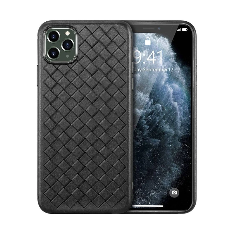 KISSCASE Плетеный сетчатый чехол для телефона на айфон 11 Pro Max Мягкая задняя крышка из