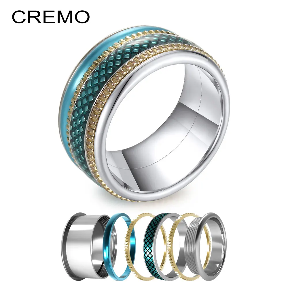 Cremo, богемные титановые кольца для женщин, массивное вращающееся кольцо из нержавеющей стали, кольцо, Femme Bijoux, подарок для девушек